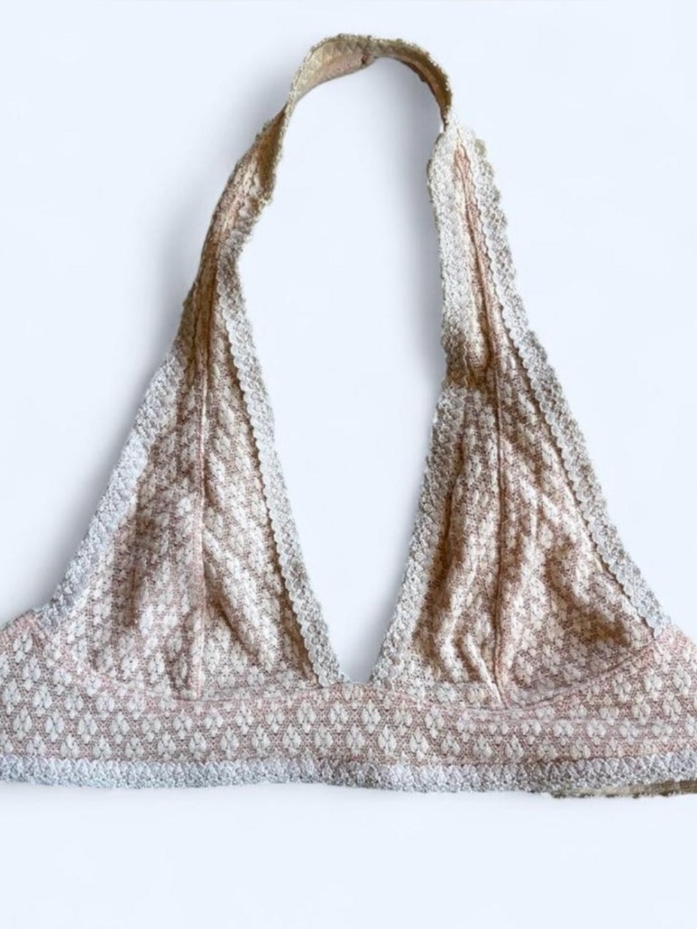 Vintage lace halter bralette